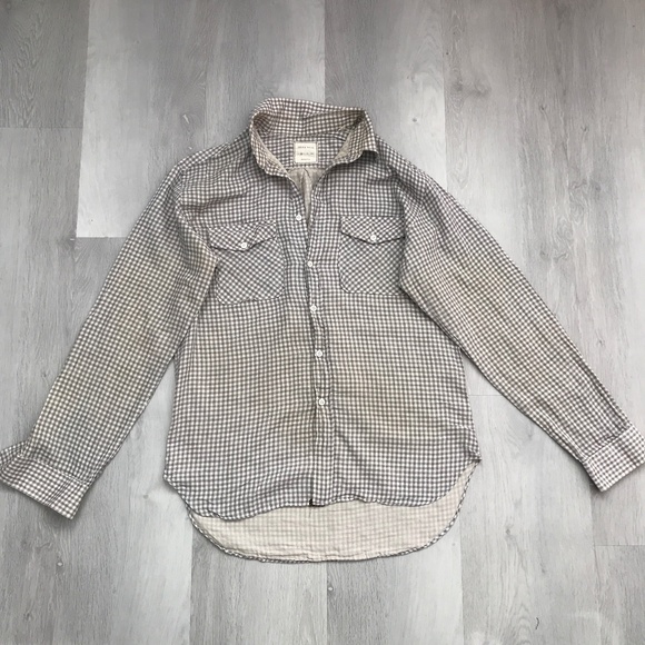 BILLY REID MENS SHIRT GRAY CHECK BUTTON LONG SLEEVE MADE IN ITALY M - Picture 2 of 10